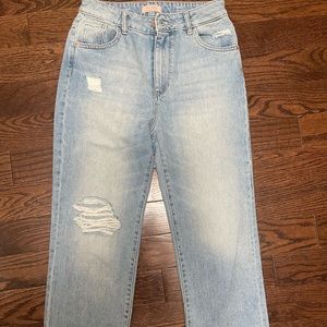 DL high rise straight jeans